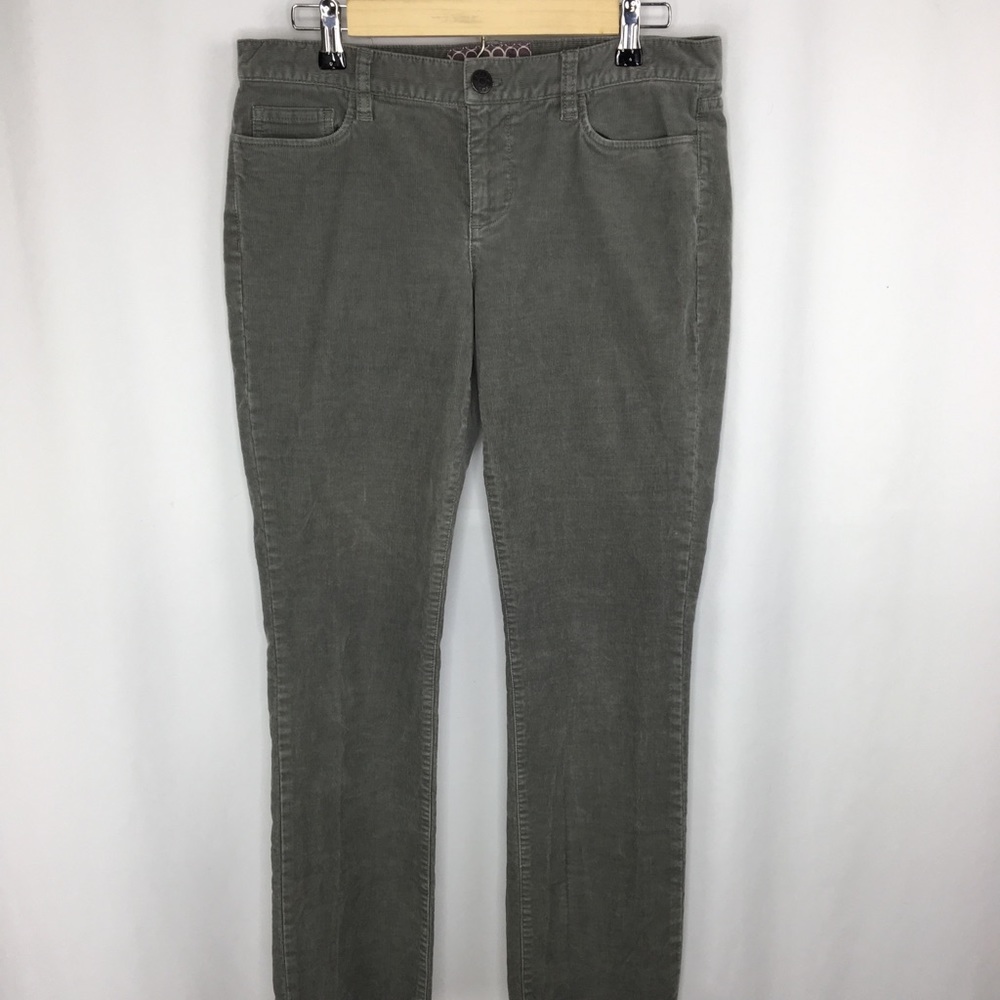 J Crew Matchstick Corduroy Pants Gray Green Color.